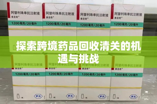 蚌埠探索跨境药品回收清关的机遇与挑战