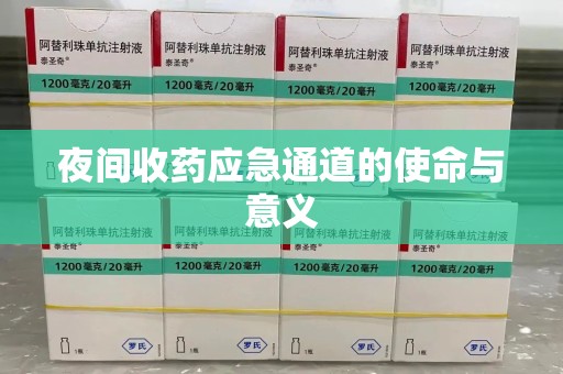 蚌埠夜间收药应急通道的使命与意义